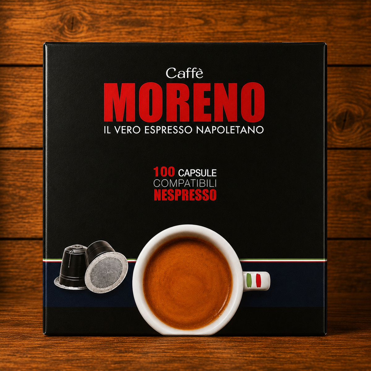 Caffè Moreno Aroma Blu – 100 Capsule Compatibili Nespresso