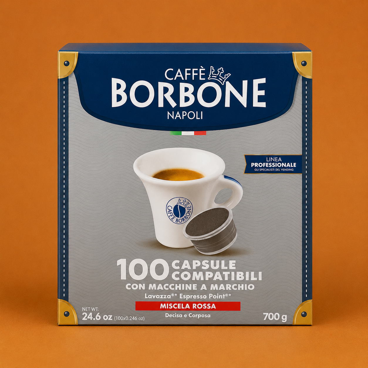 Caffè Borbone Miscela Rossa – 100 Capsule Compatibili Lavazza® Espresso Point®