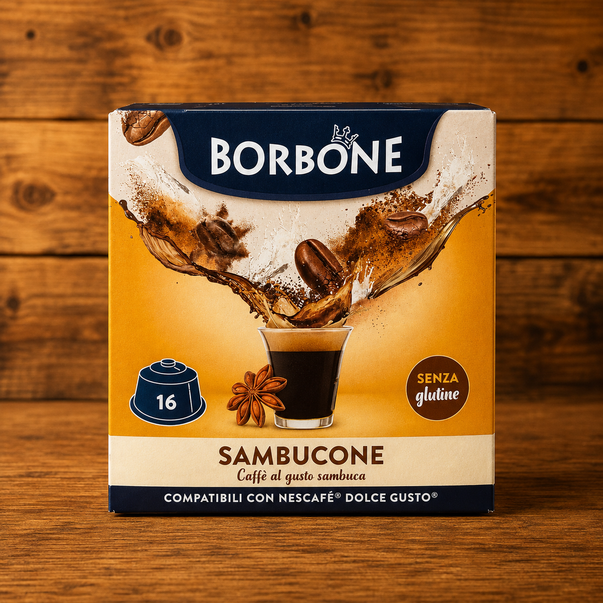 Caffè Borbone Sambucone – 16 Capsule Compatibili Dolce Gusto