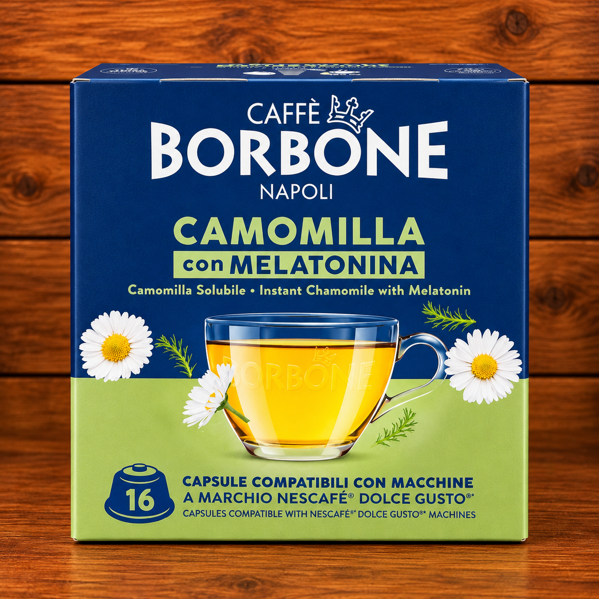 Caffè Borbone Camomilla con Melatonina – 16 Capsule Compatibili Dolce Gusto
