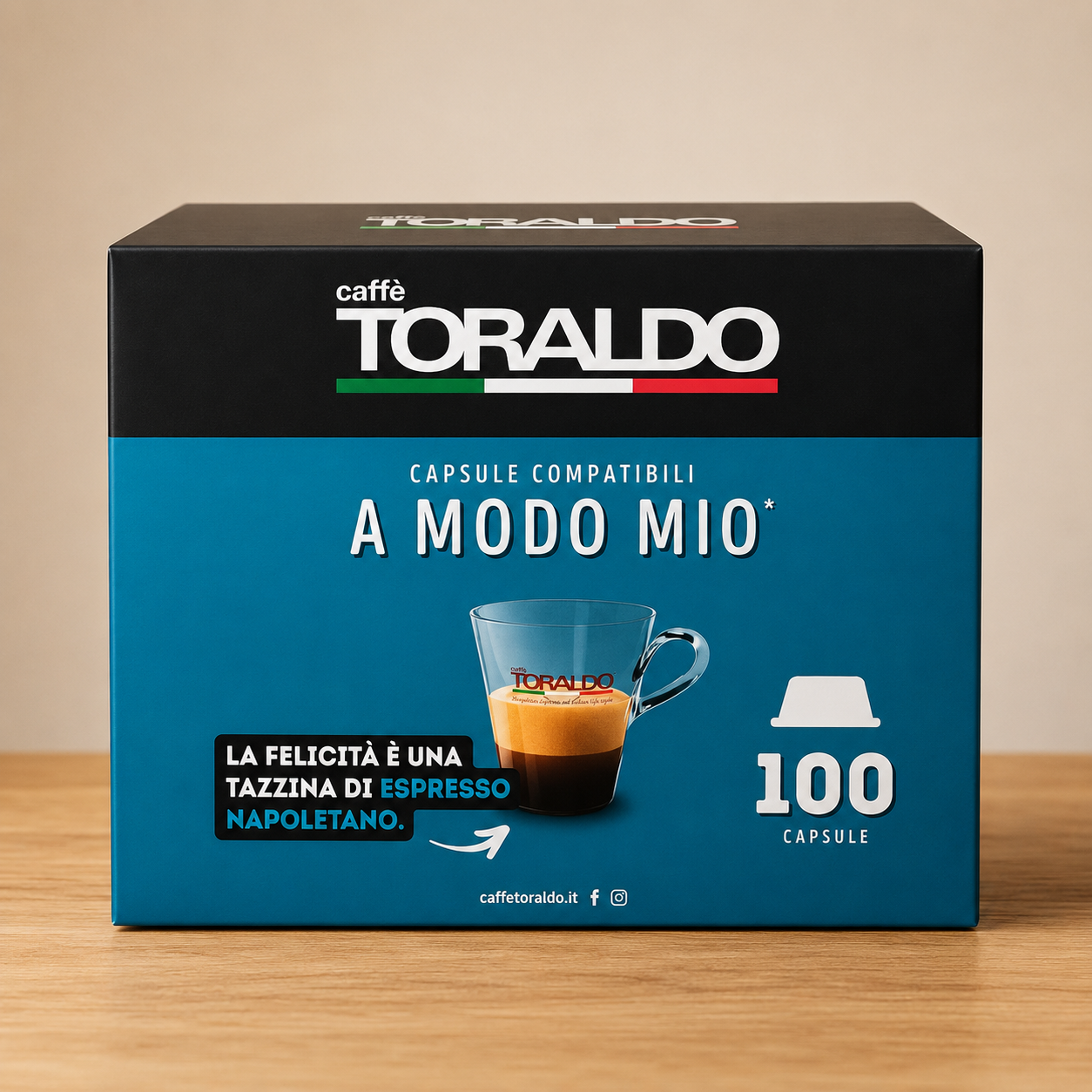 Caffè Toraldo – Miscela Classica – Capsule Compatibili Lavazza A Modo Mio® – Confezione da 100 Capsule