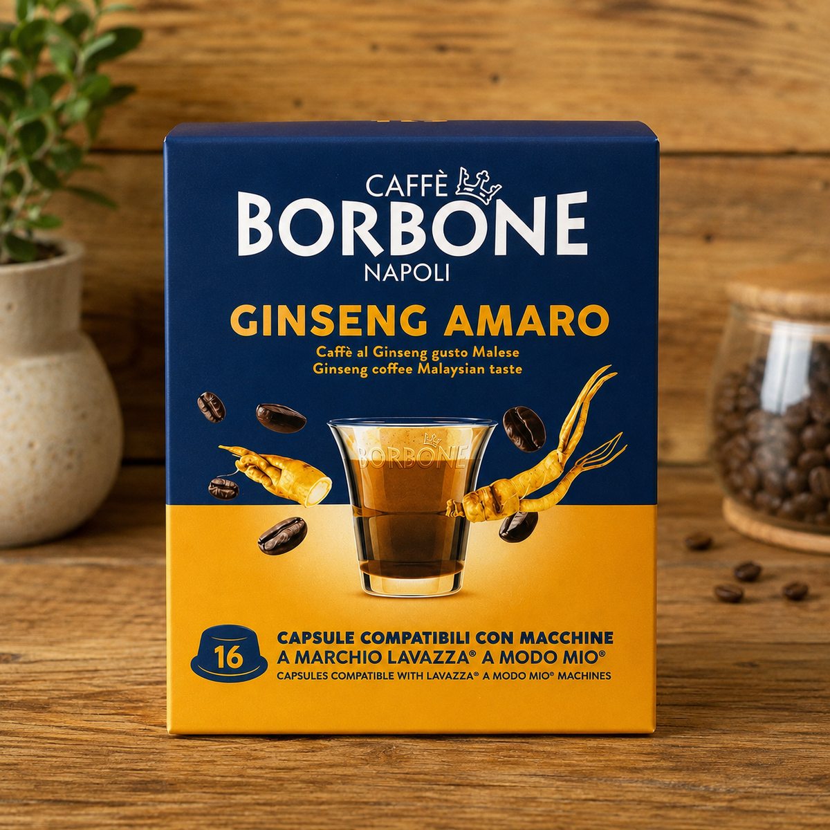 Caffè Borbone Ginseng Amaro – 16 Capsule Compatibili Lavazza A Modo Mio