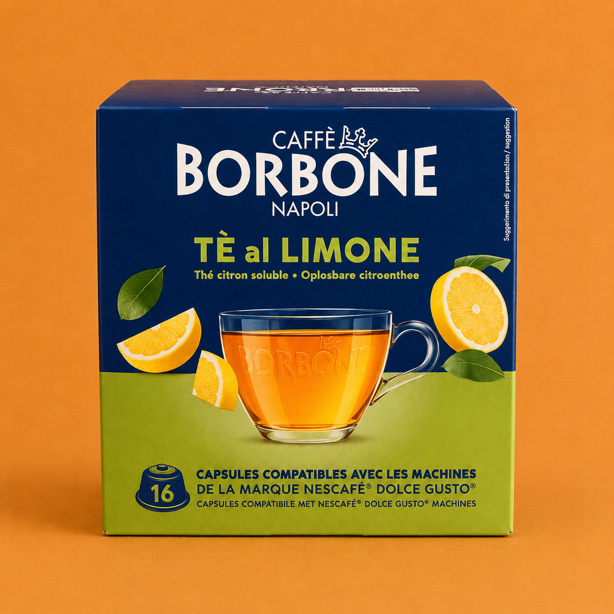 Caffè Borbone Tè al Limone – 16 Capsule Compatibili Nescafé® Dolce Gusto®