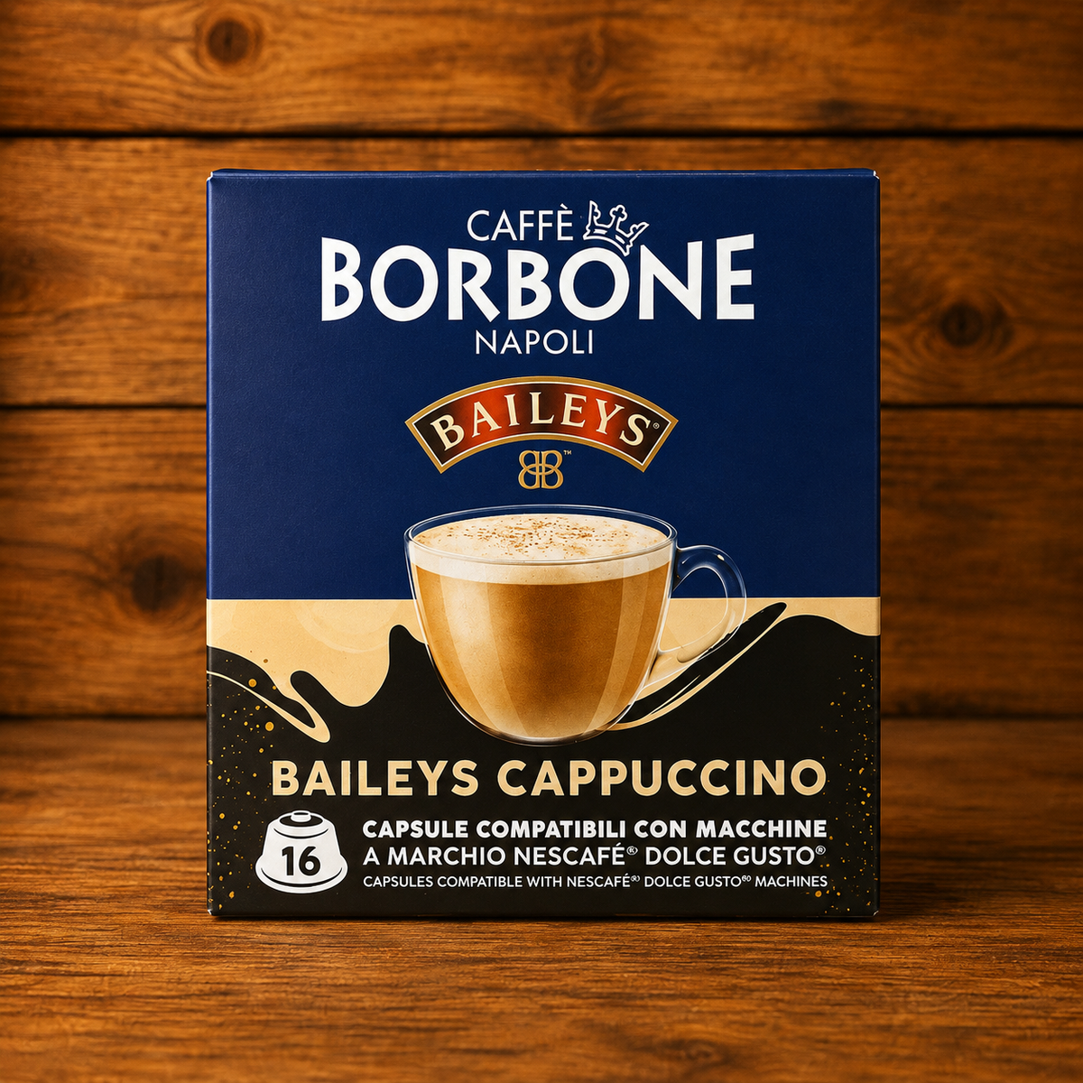 Caffè Borbone Baileys Cappuccino – 16 Capsule Compatibili Dolce Gusto