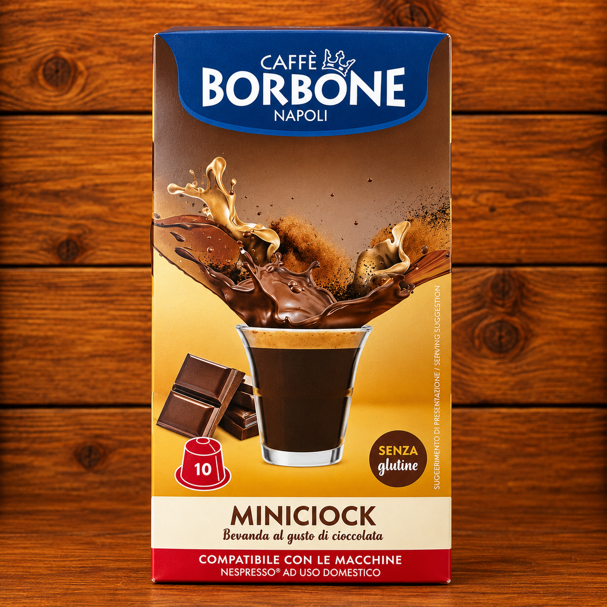 Caffè Borbone Miniciock senza glutine – 10 Capsule Compatibili Nespresso