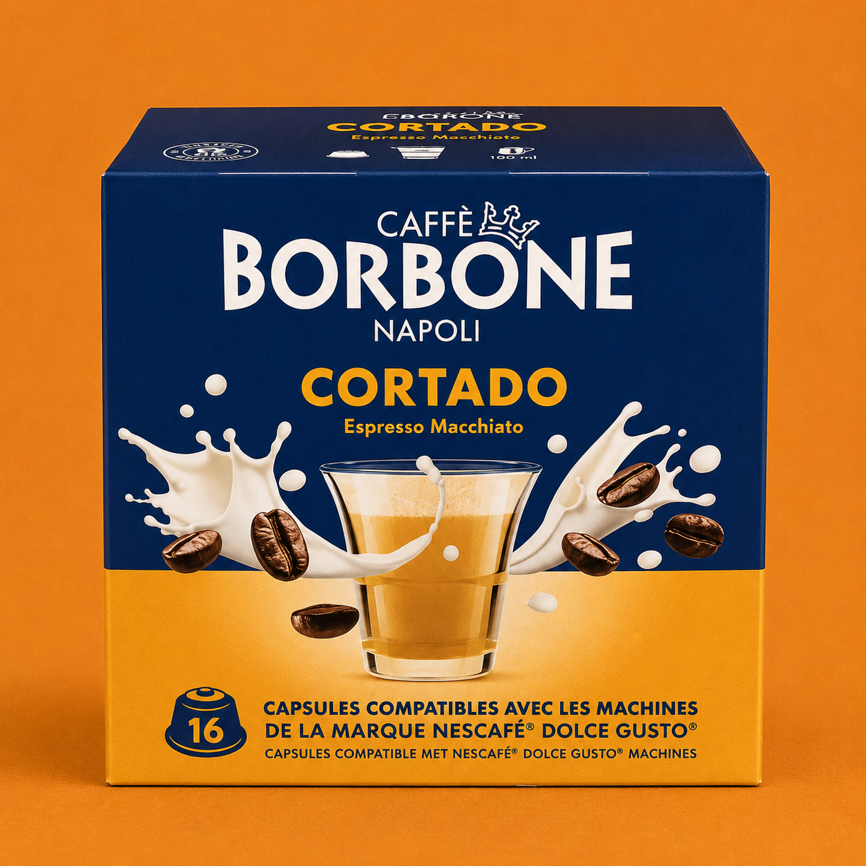 Caffè Borbone Cortado – 16 Capsule Compatibili Nescafé® Dolce Gusto®