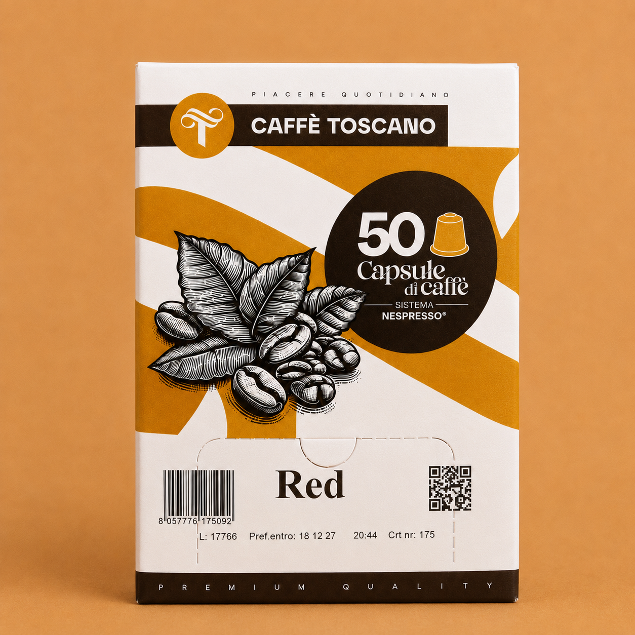 Caffè Toscano Red – 50 Capsule Compatibili Nespresso®